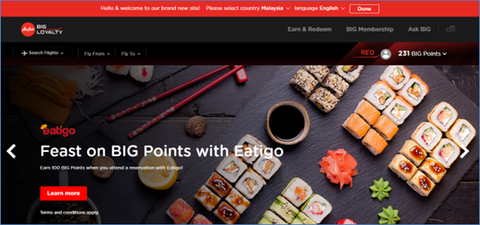 AirAsia BIG website — homepage
