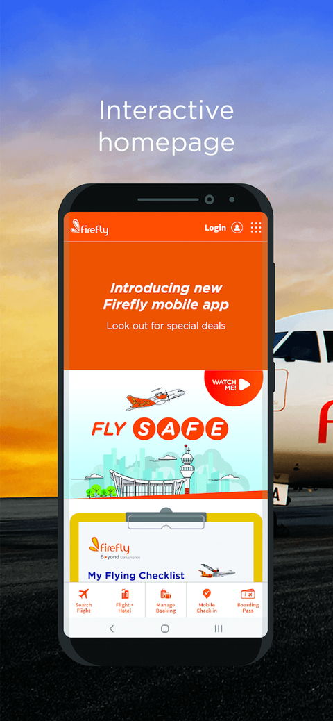 Firefly app — flight search